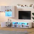 Set da parete per TV: display LED, 175 × 39 × 34 cm, 80 pollici, bianco