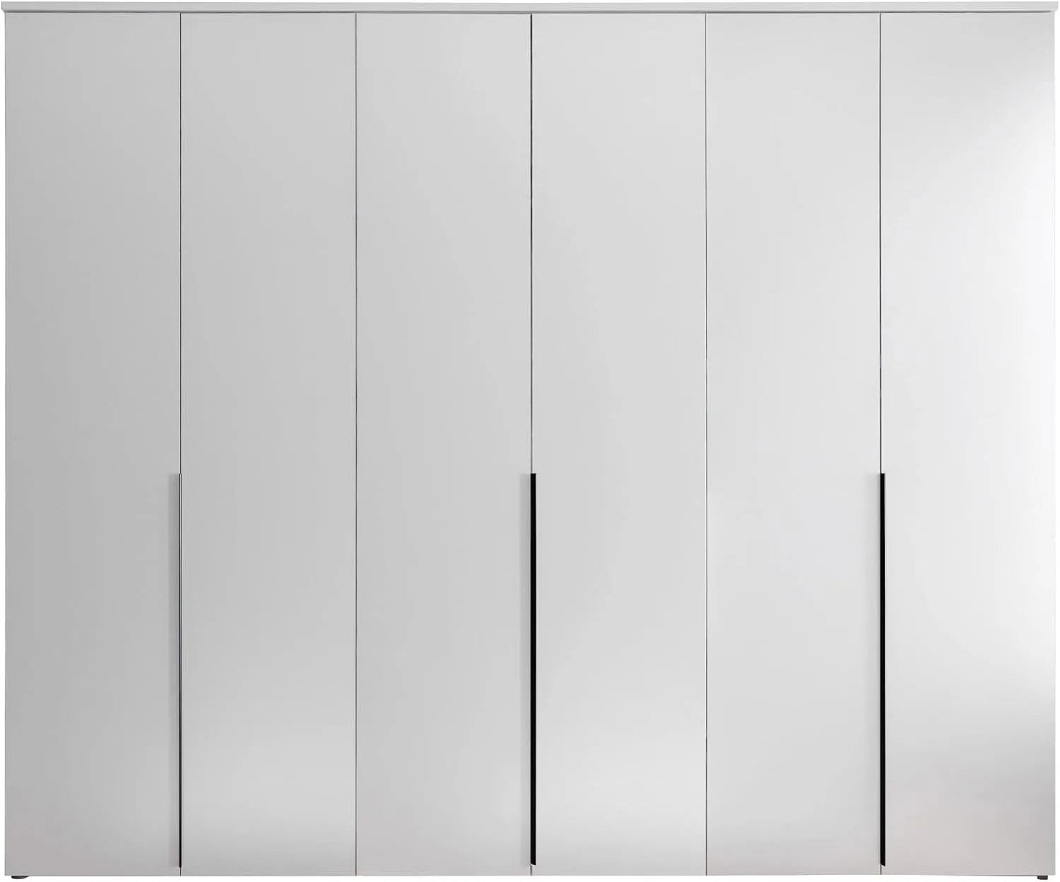 Armadio: TRENDSTORE, con ripiani, 6 ante, 7 ripiani, 270 × 225 × 52 cm, bianco
