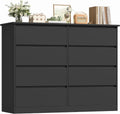 120 cm Cassettiera e mobile con cassetti con 8 Cassetti: con cassetti, 120 × 39, 5 × 96cm, nero