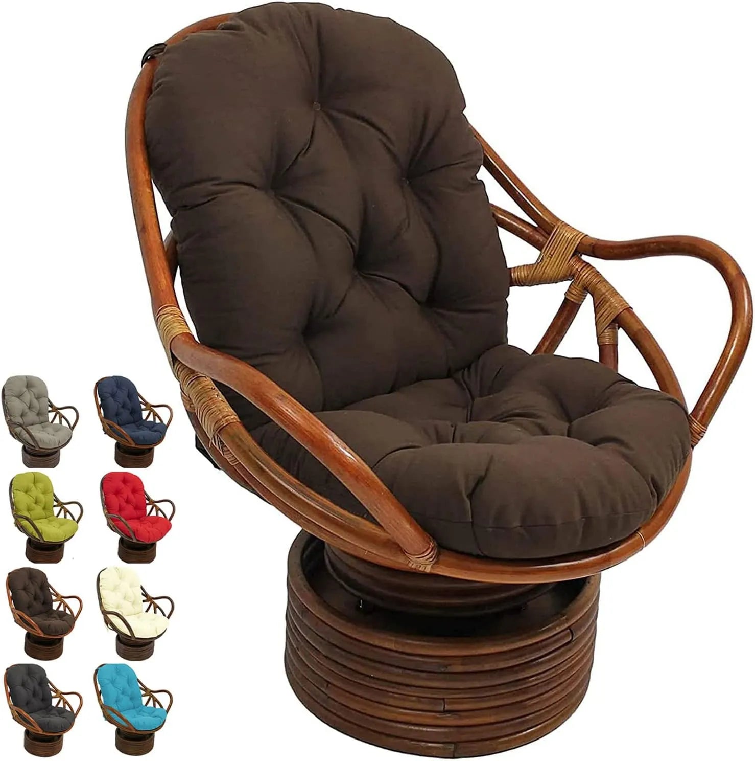 Sedia a dondolo: reclinabile, in polyrattan, pieghevole, marrone