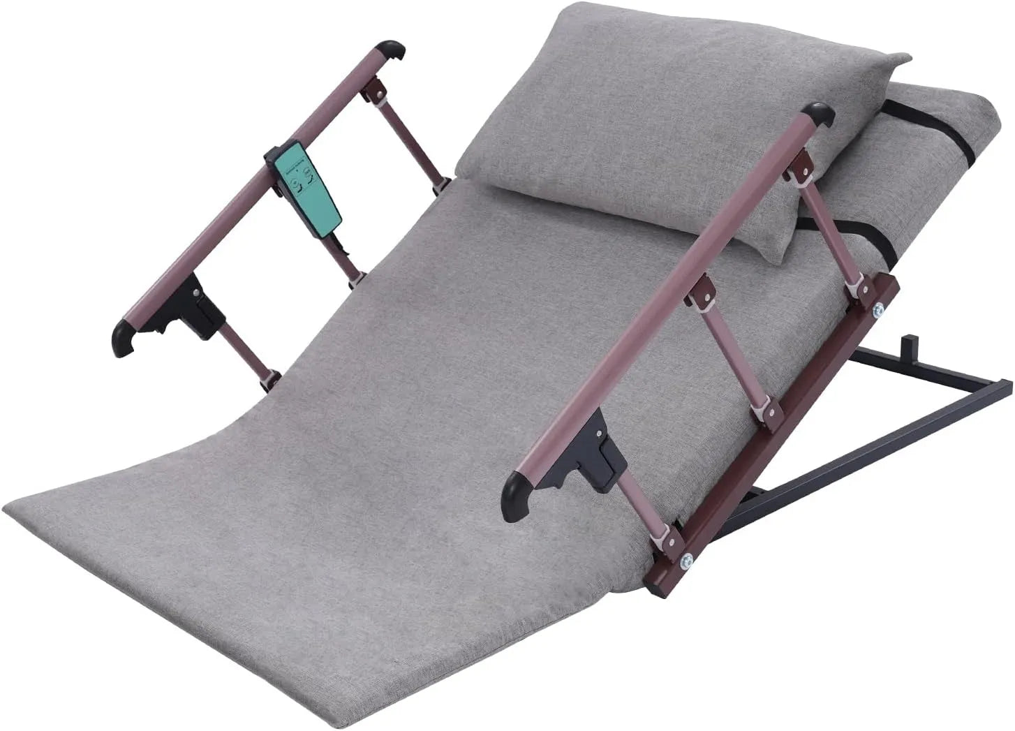 Schienale elettrico sollevabile con braccioli pieghevoli e telecomando – con schienale, con telecomando, uso domestico, 120 × 75 cm, grigio