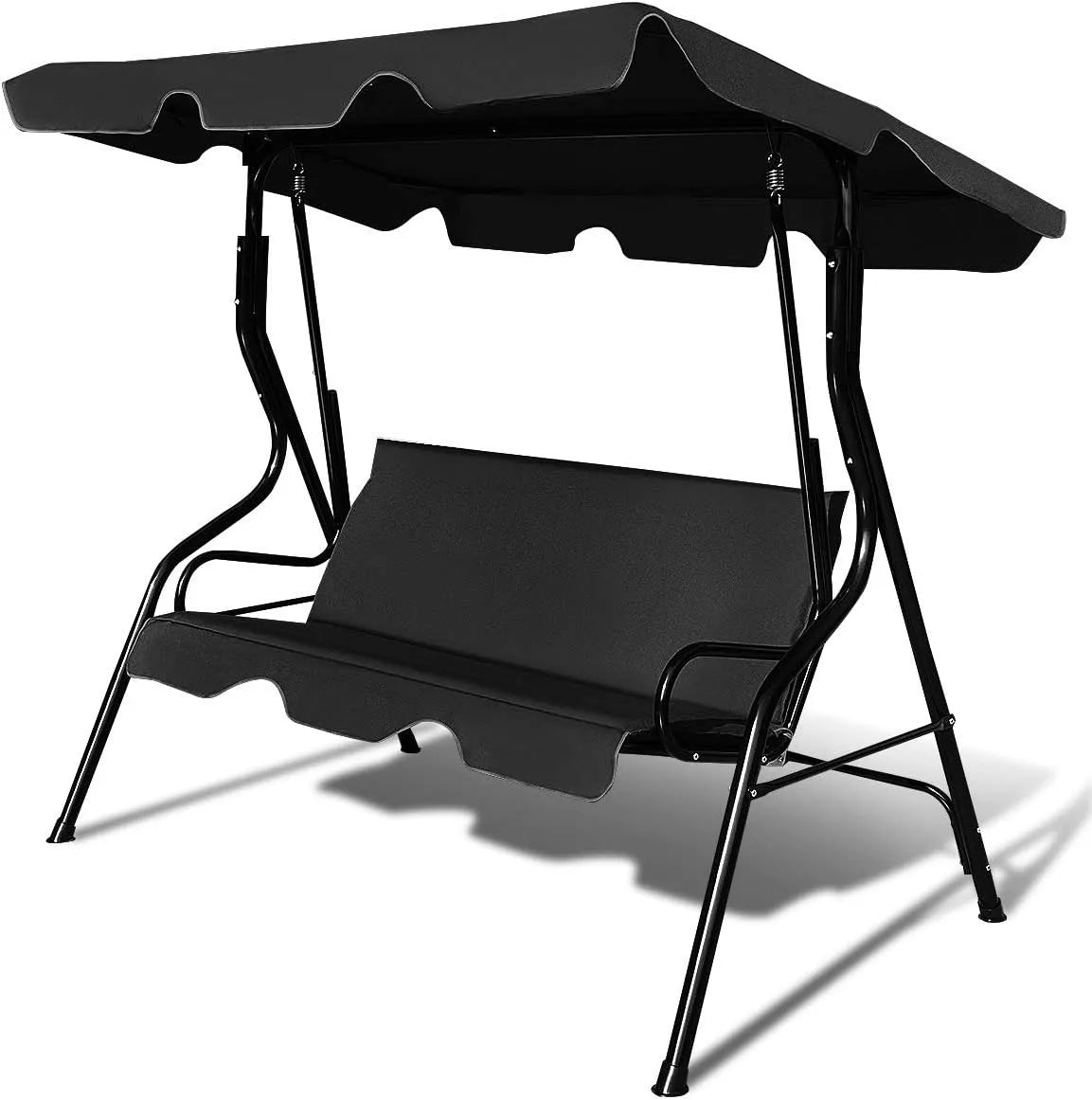 Sedia – funzione oscillante, 3 Posti, 210 kg, nero