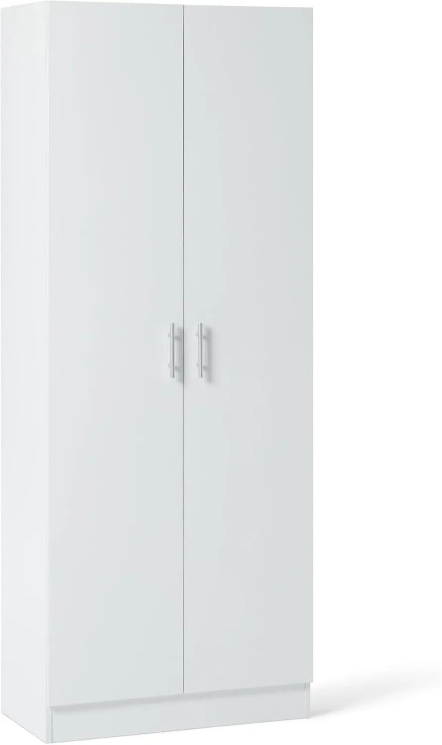 Armadio — con ripiani, 2 ante, 60 × 31, 5 × 152, 5 cm, bianco