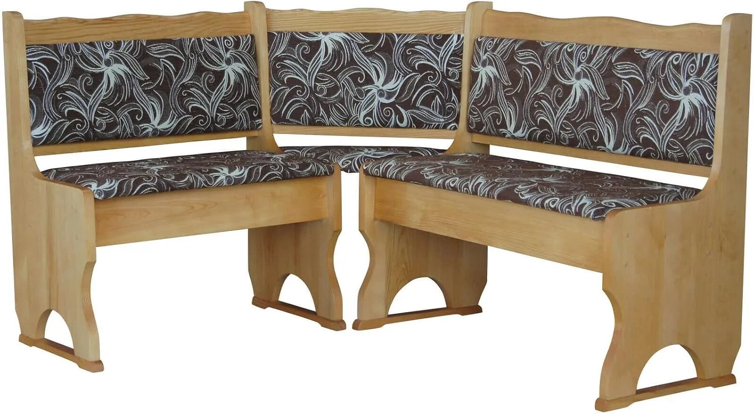 k koma Imbottitura Panchina angolare in legno di pino con: 120 × 140, in legno massello
