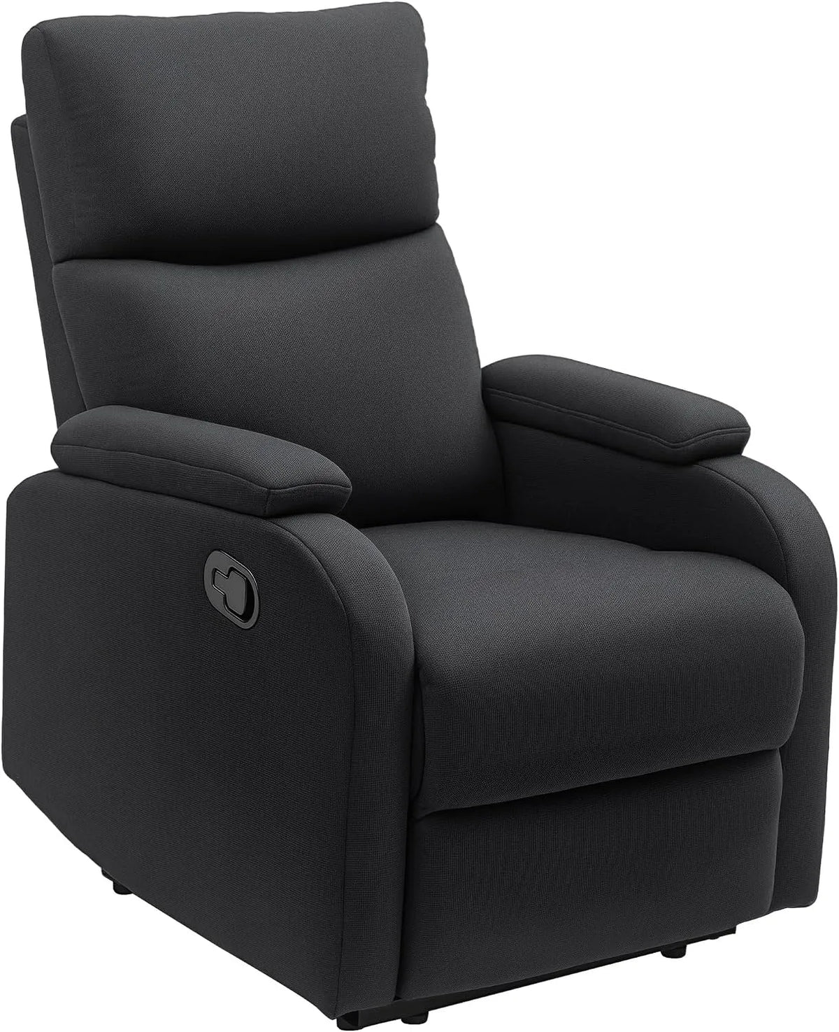 HOMCOM Poltrona relax e poltrona reclinabile – reclinabile, rivestimento in tessuto, con schienale, nero