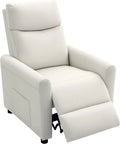 HOMCOM Poltrona relax e poltrona reclinabile — reclinabile, rivestimento in tessuto, 73 × 86 × 100 cm, bianco