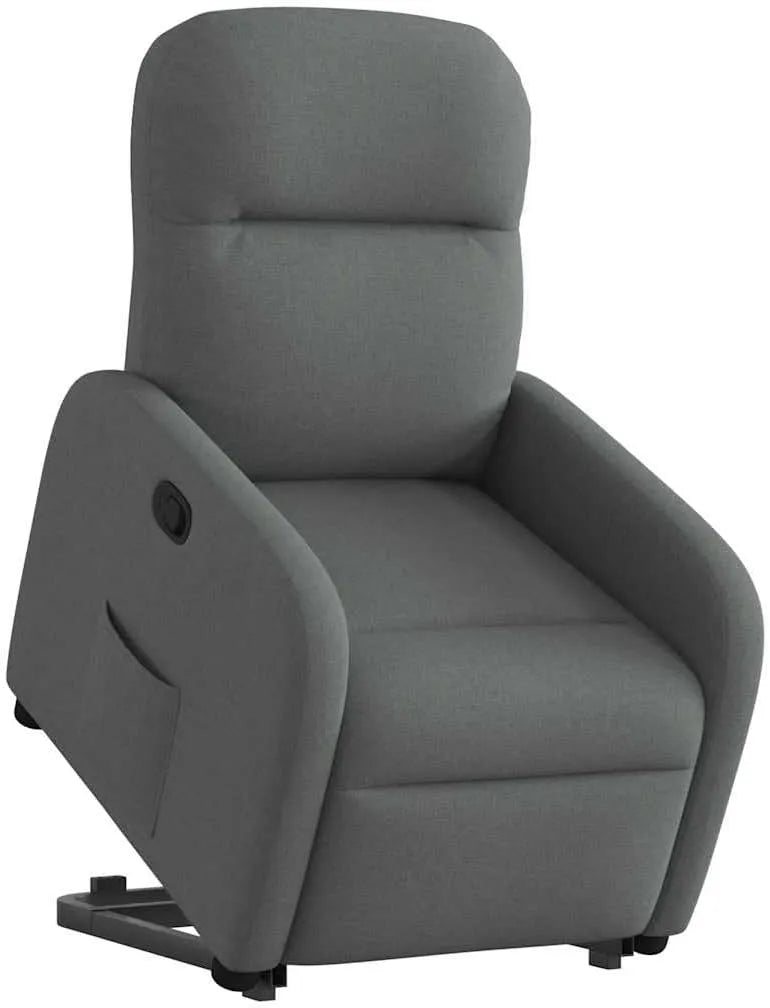 Poltrona e sedia imbottita Alzapersona Reclinabile Grigio Scuro in Tessuto – rivestimento in tessuto