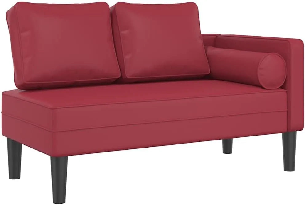 Sedia – con cuscini, 17.65 kg, rosso, rivestimento in pelle