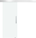 HOMCOM Porta Scorrevole in Vetro Trasparente con Binario e Maniglia in: in alluminio, 210 × 75 × 0.8cm