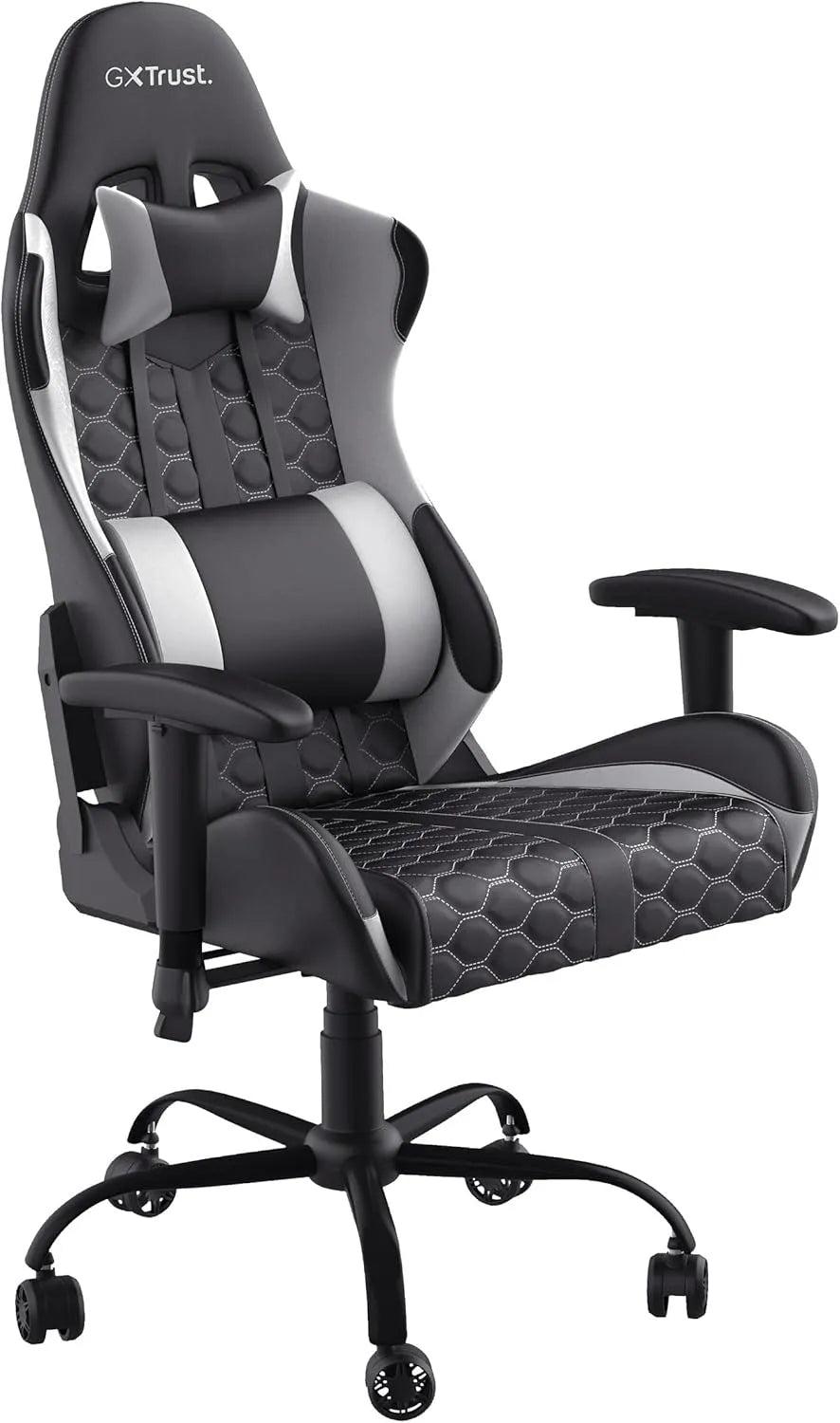 Scrivania e tavolo per computer – GXT, girevole, con cuscini, per gaming, regolabile, 708W, bianco