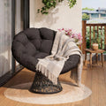 Sedia a dondolo — girevole, in polyrattan