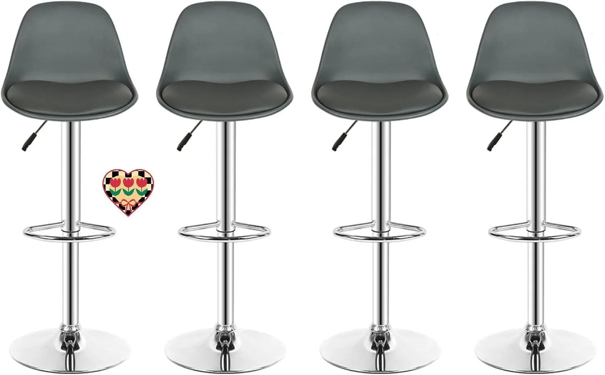 Sedia – con schienale, regolabile, grigio, altezza regolabile