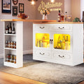 Tavolo da bar allungabile con vano portaoggetti – con cassetti, girevole, display LED, 4 cassetti, 203 × 39 × 92, 9 cm