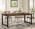 Tavolo da pranzo e tavolo per sala da pranzo – 180 × 90 × 77 cm, marrone, in metallo