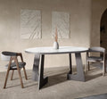 Tavolo da pranzo e tavolo per sala da pranzo — 110 cm, 160 cm, bianco, allungabile