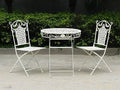 Set Tavolo e Due sedie in Ferro Bianco da Giardino