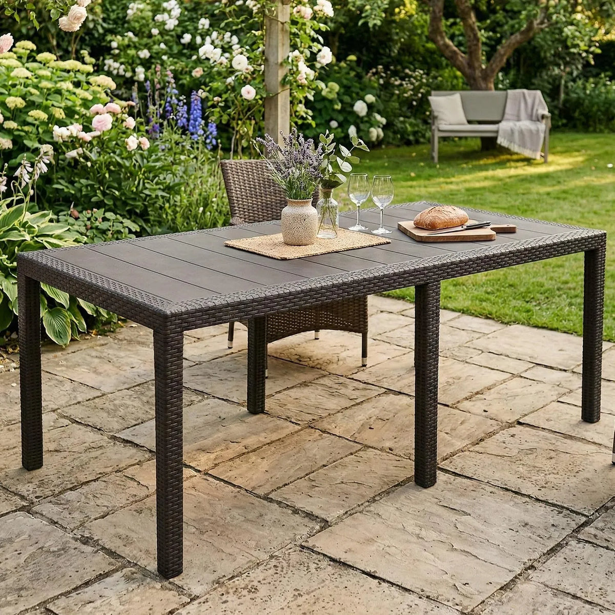 Dmora – in polyrattan, antracite, allungabile