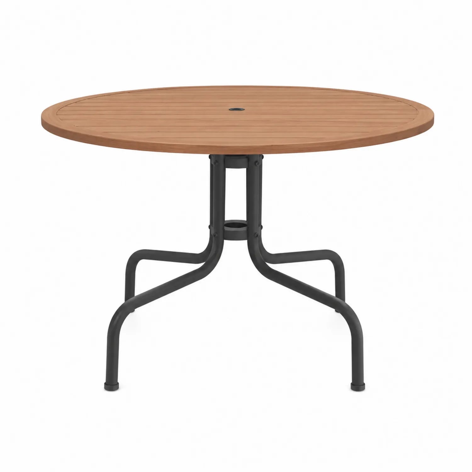 Tavolo rotondo da esterno in legno e metallo Ø120xh75 cm