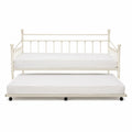 Letto estraibile in metallo bianco