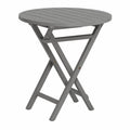 Tavolo pieghevole da esterno in metallo grigio Ø70 cm