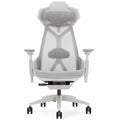 Sedia Ergonomica in Metallo e Poliestere Grigio con Rotelle Regolabile